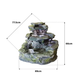 Stylish Fountain Garda Falls Water Feature With LEDs -Deals A Sunlit Garden Store 13846065 2124978881057603