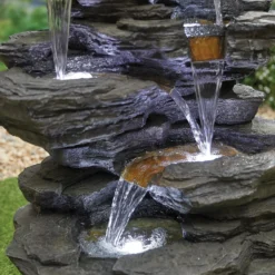 Stylish Fountain Hinoki Springs Water Feature With LEDs 8 Stylish Fountain Hinoki Springs Water Feature With LEDs -Deals A Sunlit Garden Store 13846067 1164962027829983