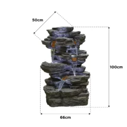 Stylish Fountain Hinoki Springs Water Feature With LEDs 11 Stylish Fountain Hinoki Springs Water Feature With LEDs -Deals A Sunlit Garden Store 13846067 1224962027971052