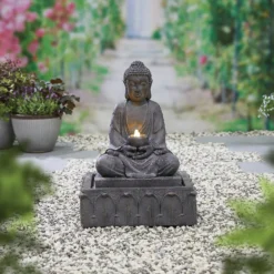 Stylish Fountain Serenity Water Feature With LEDs 6 Stylish Fountain Serenity Water Feature With LEDs -Deals A Sunlit Garden Store 13846069 1524962027687135