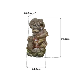 Stylish Fountain Otter Pools Water Feature With LEDs -Deals A Sunlit Garden Store 13846071 1084962028366896
