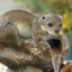 Stylish Fountain Otter Pools Water Feature With LEDs -Deals A Sunlit Garden Store 13846071 1494962028210242