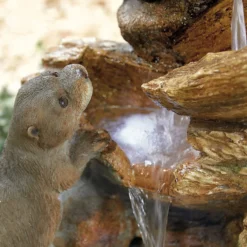 Stylish Fountain Otter Pools Water Feature With LEDs -Deals A Sunlit Garden Store 13846071 4324962028308486
