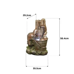 Stylish Fountain Playful Otters Water Feature With LEDs -Deals A Sunlit Garden Store 13846072 7484962027991446