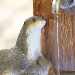 Stylish Fountain Playful Otters Water Feature With LEDs -Deals A Sunlit Garden Store 13846072 8474962027929886