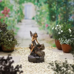 Stylish Fountain Pixie Spills Water Feature With LEDs -Deals A Sunlit Garden Store 13846073 7914962028230714