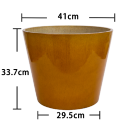 Glazed Finish Planter Mustard 40cm -Deals A Sunlit Garden Store 13928632 8965001956156202