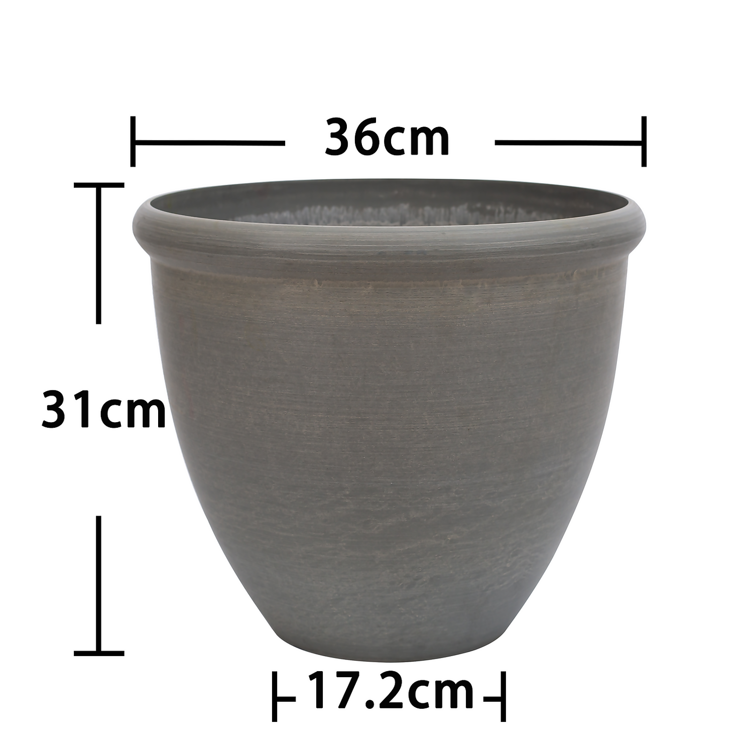 Ashford Planter Grey 35cm 4 Ashford Planter Grey 35cm - Image 4