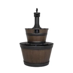 Stylish Fountain Whiskey Barrels Garden Water Feature -Deals A Sunlit Garden Store 13944159 1945005845191088