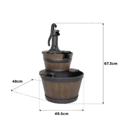 Stylish Fountain Whiskey Barrels Garden Water Feature -Deals A Sunlit Garden Store 13944159 4655005845151116