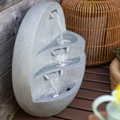 Stylish Fountain Kyoto Falls Garden Water Feature With LEDs -Deals A Sunlit Garden Store 13947170 1125005844954733