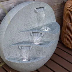 Stylish Fountain Kyoto Falls Garden Water Feature With LEDs -Deals A Sunlit Garden Store 13947170 1965005844804475