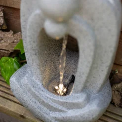 Stylish Fountain Zen Pour Garden Water Feature With LEDs -Deals A Sunlit Garden Store 13947173 3885005844790114