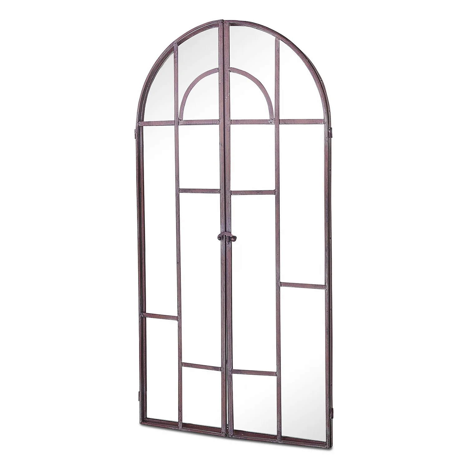 MirrorOutlet Metal Arched Decorative Window Opening Garden Mirror - 100x50cm 1 MirrorOutlet Metal Arched Decorative Window Opening Garden Mirror - 100x50cm