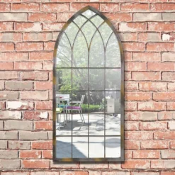 MirrorOutlet Rose Garden Rustic Arch Metal Garden Mirror- 115x50cm -Deals A Sunlit Garden Store 13950554 2994987139039328