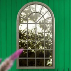 MirrorOutlet Somerley Eden Country Arch Large Metal Garden Mirror - 129x76cm -Deals A Sunlit Garden Store 13950557 1934987139911914