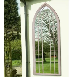 MirrorOutlet Somerley Sunflower Gothic Arch Large Garden Mirror - 150x61 Cm -Deals A Sunlit Garden Store 13950558 7214987173116409