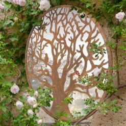 MirrorOutlet Bird Round Garden Mirror - 60cm -Deals A Sunlit Garden Store 13950588 9794987140016602