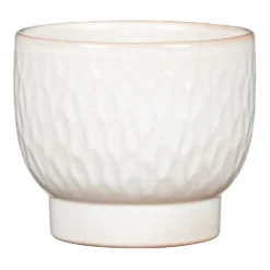 Scheurich Opale Hammered White Indoor Pot - 15cm
