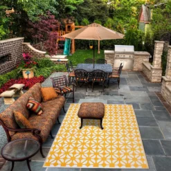 Homebase Outdoor Rug - Mustard 160x230cm -Deals A Sunlit Garden Store 13953338 1144989199346799