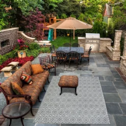 Homebase Outdoor Rug - Grey 240x300cm -Deals A Sunlit Garden Store 13953340 6054989199320450