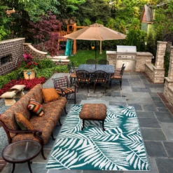 Homebase Outdoor Rug - Teal 240x300cm -Deals A Sunlit Garden Store 13953341 5824989199463133