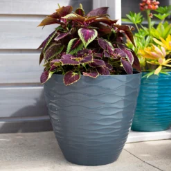 Wave Pot Charcoal - 33cm 7 Wave Pot Charcoal - 33cm -Deals A Sunlit Garden Store 13973616 2355011239813081