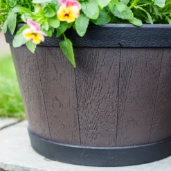 Banded Whiskey Barrel Planter - 39cm -Deals A Sunlit Garden Store 13973620 1815011238806656