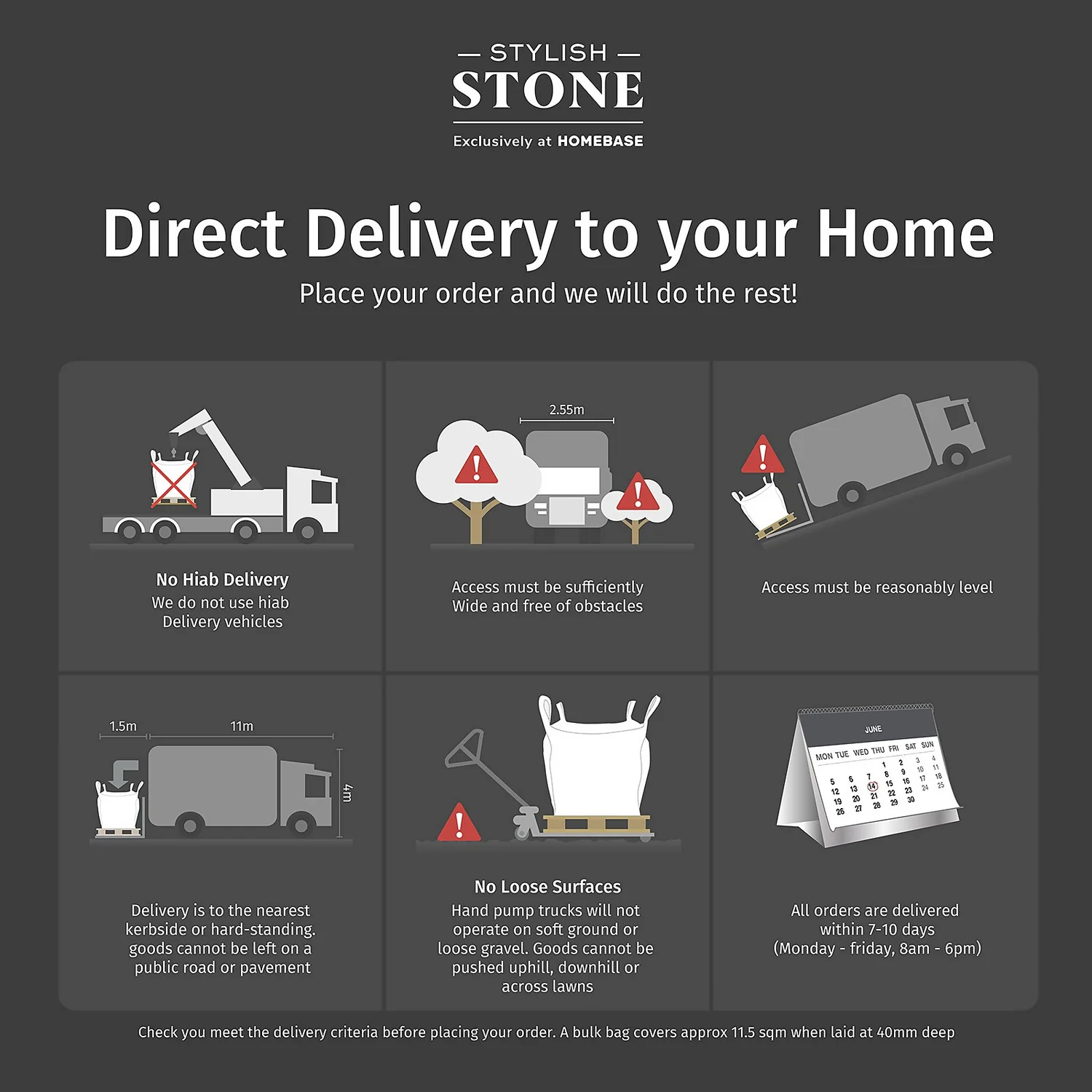 Stylish Stone Black Slate Chippings 40mm - Bulk Bag 750kg 6 Stylish Stone Black Slate Chippings 40mm - Bulk Bag 750kg - Image 6