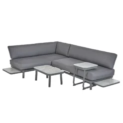 Heba Grey Metal Garden Corner Sofa Set -Deals A Sunlit Garden Store 14005702 1465022704651529