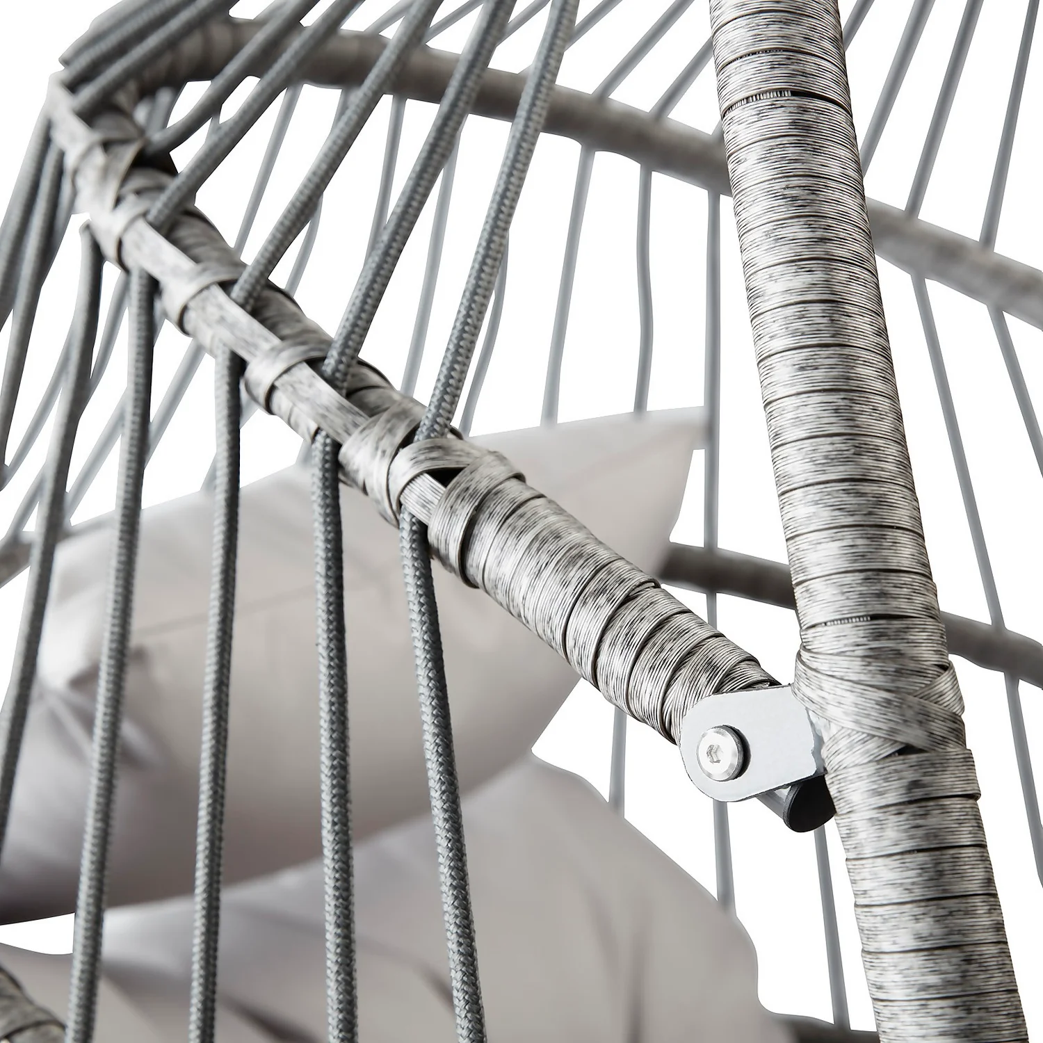 Grey Single Garden Hanging Chair 4 Grey Single Garden Hanging Chair - Image 4