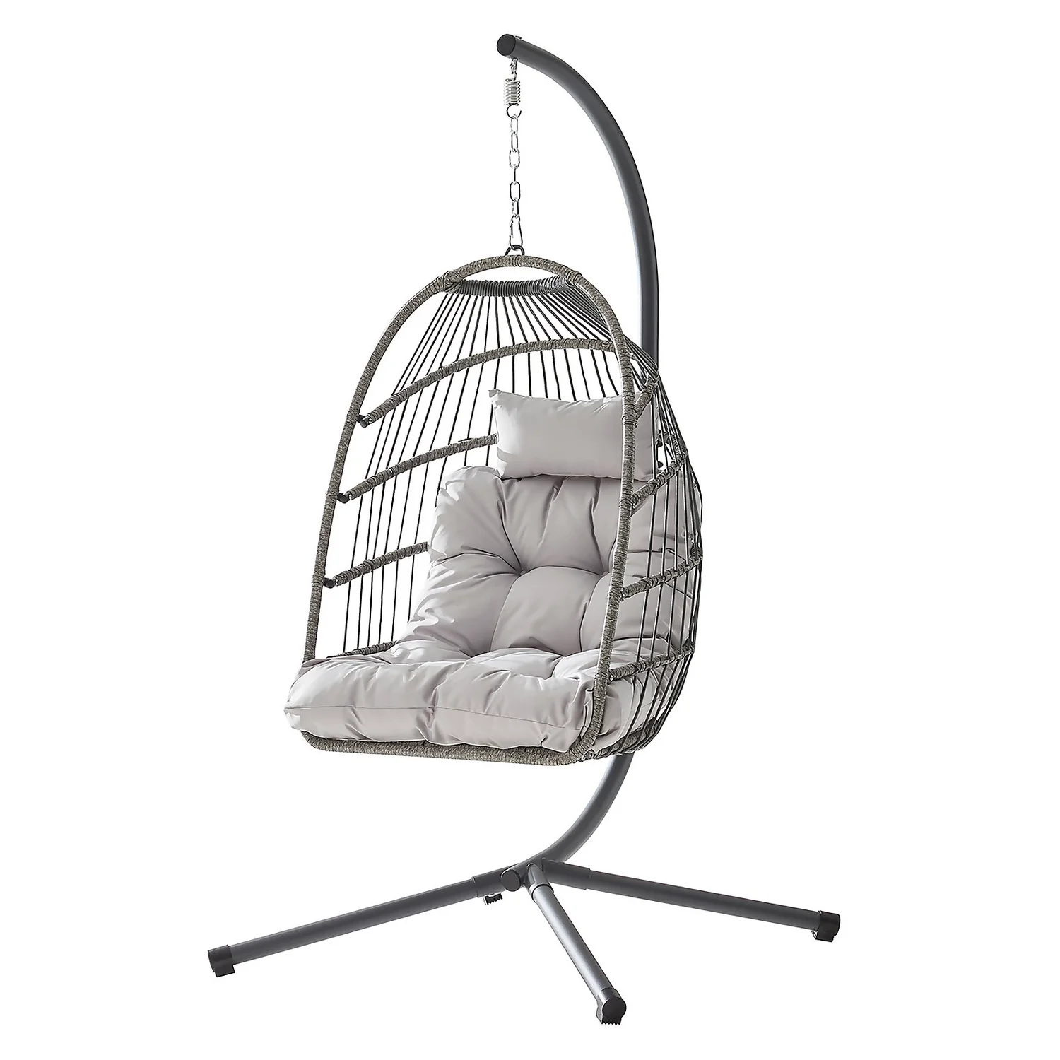 Grey Single Garden Hanging Chair 2 Grey Single Garden Hanging Chair - Image 2