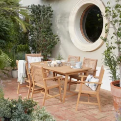 Miri 6 Seater Wooden Garden Dining Set -Deals A Sunlit Garden Store 14183988 1955022106791384