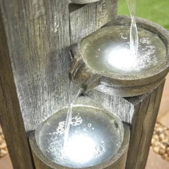 Stylish Fountain Ash Columns Water Feature With LEDs -Deals A Sunlit Garden Store 14519359 9495047822654713