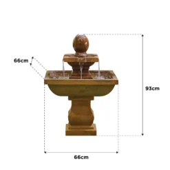 Stylish Fountain Odyssey Water Feature With LEDs -Deals A Sunlit Garden Store 14519360 1335047822692282